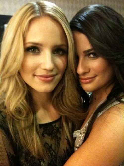 Lea Michele and Dianna Agron Rachel and Quinn on Glee in one of many of 