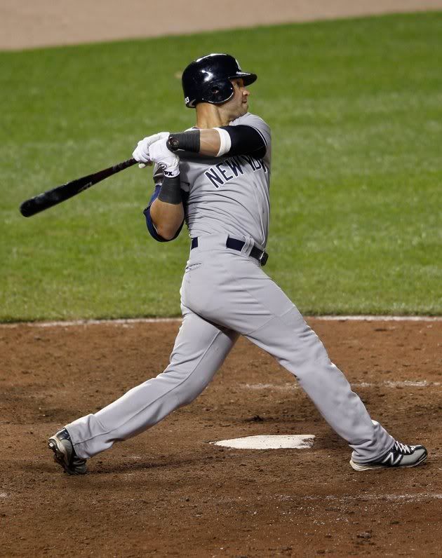 Nicks Swisher hits his go ahead home run against the Orioles