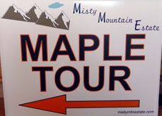 Maple Tour Sign