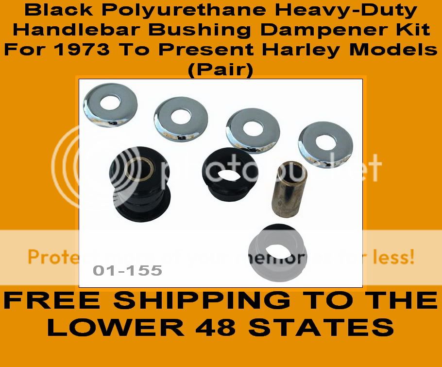   Handlebar Bushing Dampener Kit for 1973 thru 2012 Harley Models (Pair