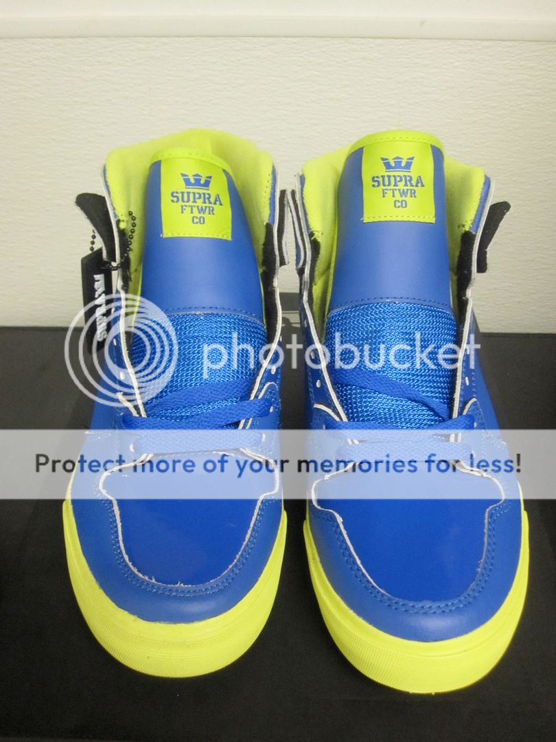 Supra Vaider Royal Blue Yellow 8 13 NIB $130  