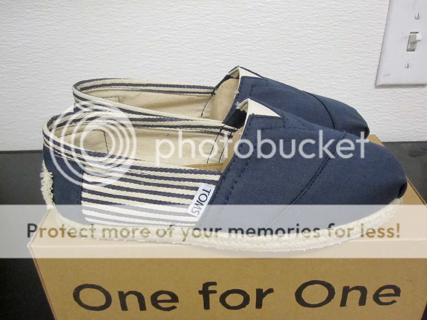 Toms Classic University Navy Rope Sole Slip On BNIB sz 5 10 $60  